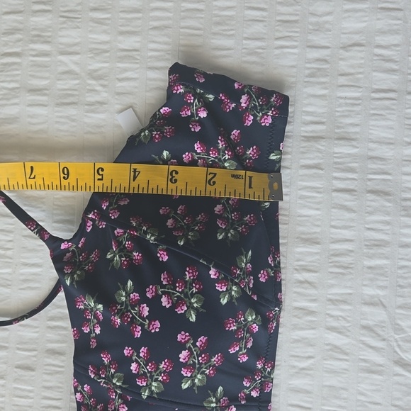 NWT*J CREW Topstitched scoopneck bikini top navy twilight berry womens 3X #BE725 - Picture 12 of 12